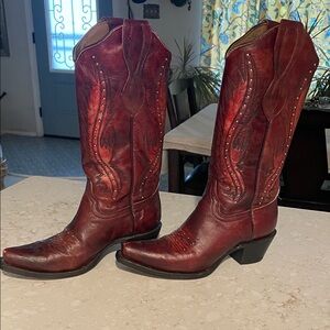 Circle G Women's Burgundy Western Boots
